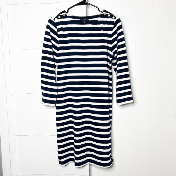 NEW with tags J. Crew navy and white striped dress - Picture 3 of 6